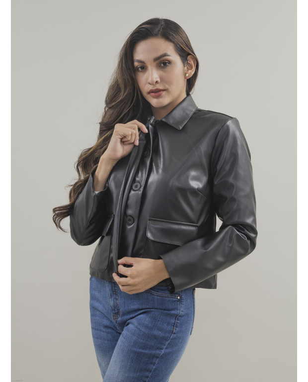 CHAQUETA CUERINA PERLA