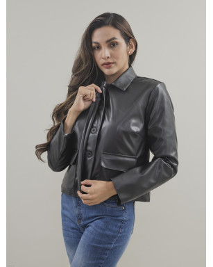 CHAQUETA CUERINA PERLA